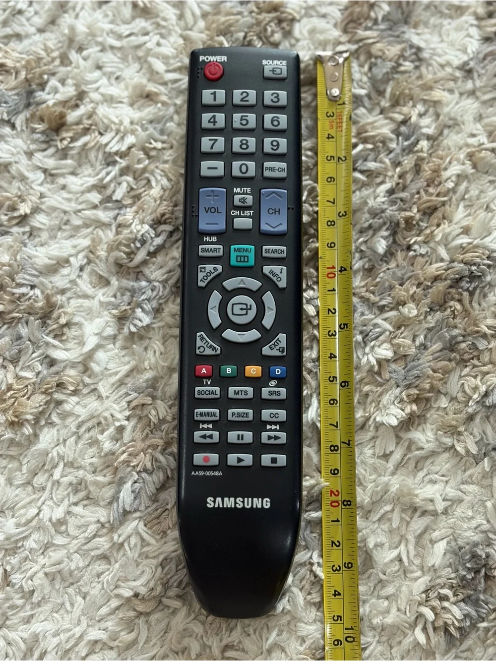 Samsung Multi-Function TV Remote - Black with Colored Buttons